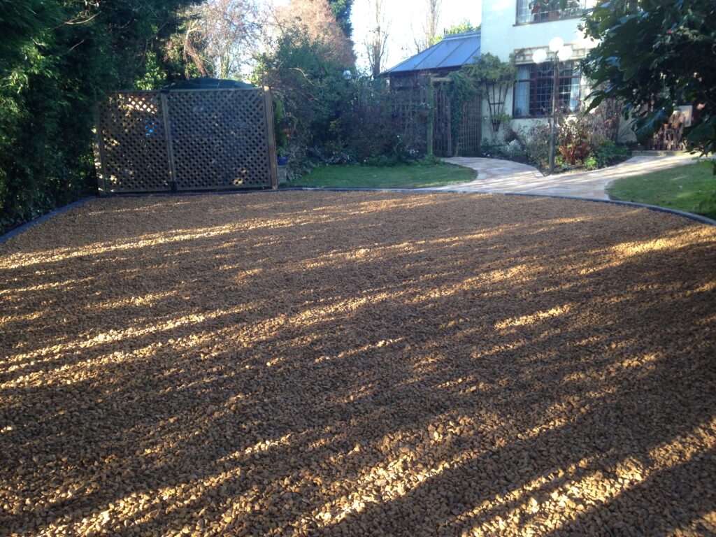large stone gravel driveway