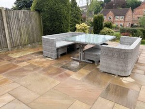 New patios and natural stone paving installation by landscaping experts in Nottinghamshire.